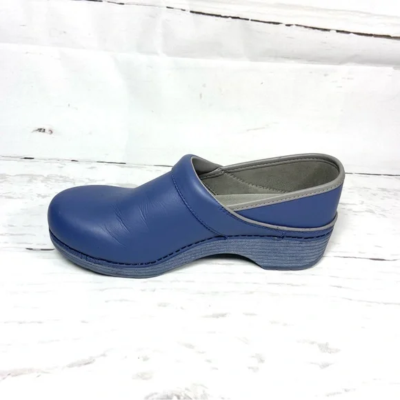 Dansko LT Pro Clogs Women’s Size 41 US 10.5-11 Blue Smooth Leather. - Picture 4 of 12